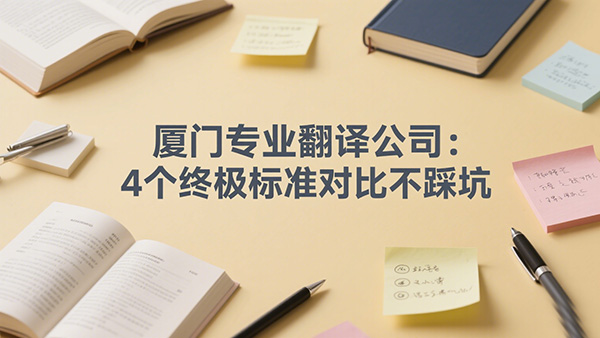 厦门专业翻译公司：4个终极标准对比不踩坑
